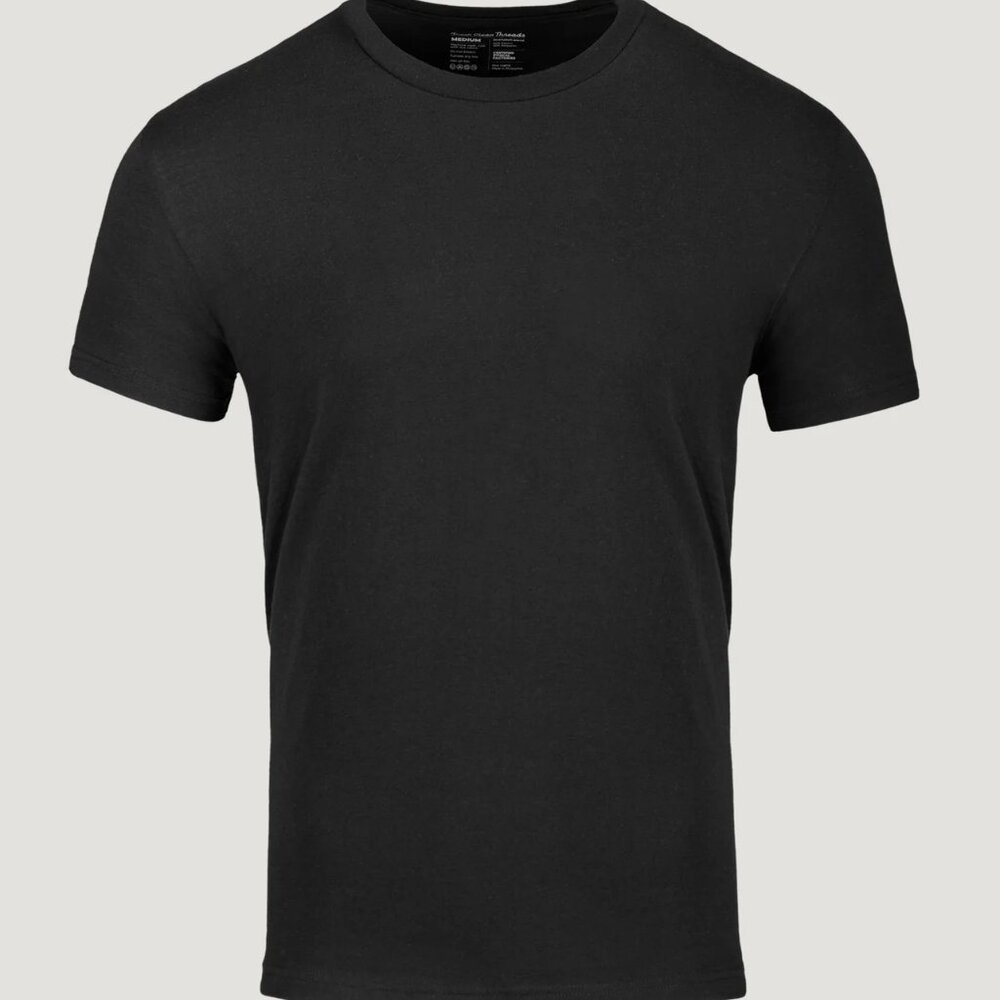 Bundle Two (2) USED Fresh Clean Threads Black Crew Neck  XXL Men's Premium Tees